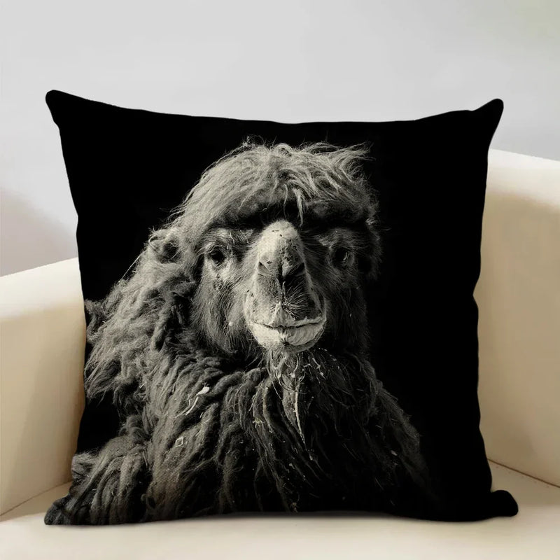 Axyaa Animal Pattern Cushion Cover Trio: Lion, Tiger, Bear Home Sofa Decor Kids Gift