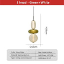 Axyaa Nordic Stained Glass LED Chandeliers for Home & Restaurant Decor