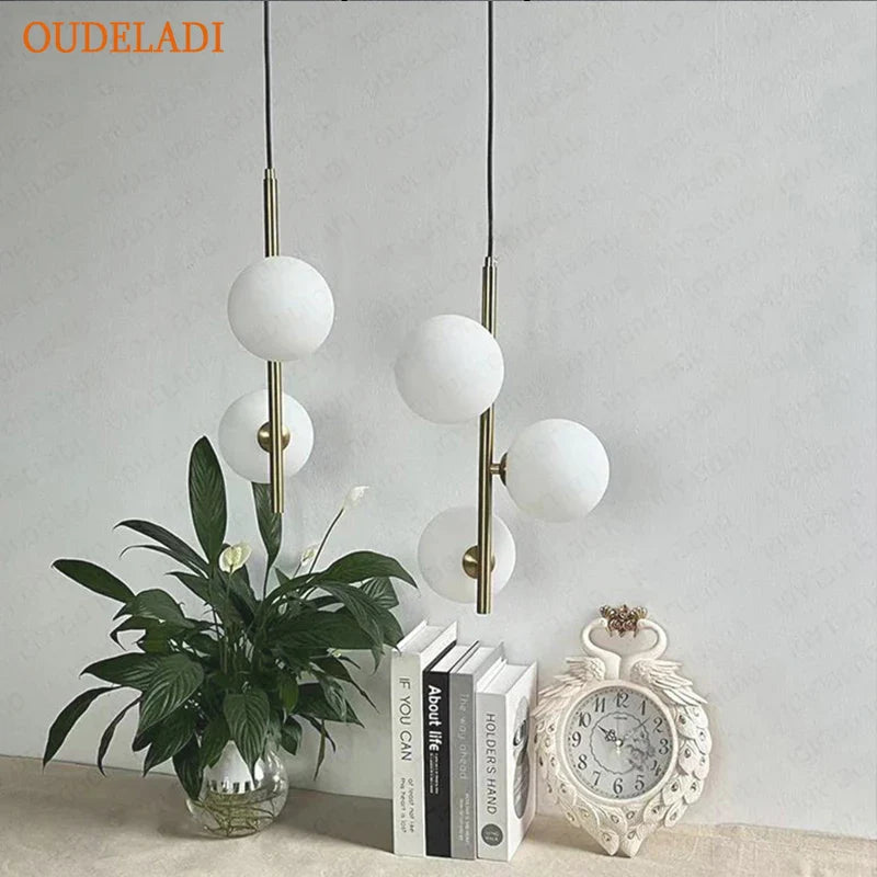 Nordic Glass Ball LED Pendant Lights - Axya Brand Modern Decor Fixture