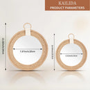 Axyaa Nordic Hand-Woven Hanging Mirror: Creative Home Décor & Makeup Mirror