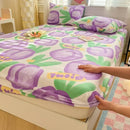 Axyaa Cartoon Fish Printed Cotton Fitted Bed Sheet - Single/Queen/King Sizes