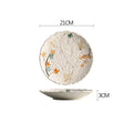 Axyaa Ceramic Vegetable Plate, Household Soup Rice Pasta Tableware, Commercial Salad Plate