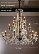 Axyaa European Crystal Chandelier Foyer Pendant Lights LED Ceiling Lamp
