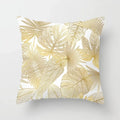 Axyaa Gold Leaf Polyester Cushion Cover - Decorative Sofa Pillow Cover