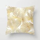 Axyaa Gold Leaf Polyester Cushion Cover - Decorative Sofa Pillow Cover