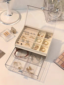 Axyaa Acrylic Jewelry Box Organizer for Necklace Earrings Rings Storage
