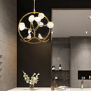 Axyaa Birdcage Branch Chandelier: Nordic Design Halo Lamp for Dining, Kitchen, or Restaurant