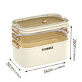 Axyaa 3-Tier Transparent First Aid Organizer Box with Lockable Pill Case