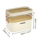 Axyaa 3-Tier Transparent First Aid Organizer Box with Lockable Pill Case