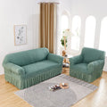 Axyaa Seersucker Universal Sofa Cover Slipcover Elastic Thickening - Fits Most Sofas