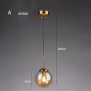 Axyaa Nordic Glass Ball Chandelier for Home Decor Lighting Fixtures