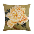 Axyaa Retro Flower Oil Painting Linen Pillowcase 45*45cm