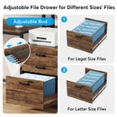 Axyaa Industrial Office Desk with File Drawer and Monitor Stand