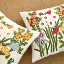 Axyaa Floral Embroidery Pillowcase Cover for Home Decor