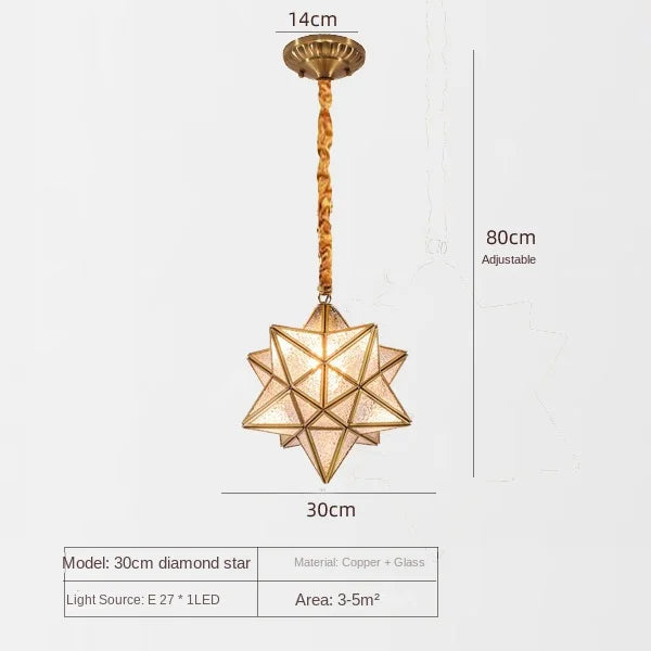 Axyaa Five Pointed Star Pendant Light, Personalized Design for Various Spaces