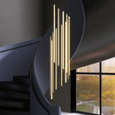 Axyaa Luxury Black LED Pendant Lights - Remote Control Dimmable Nordic Design