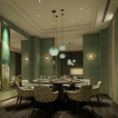 Axyaa Glass Ball Green Pendant Light: Modern Indoor Ceiling Lamp for Kitchen, Bedroom, Dining Room