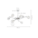 Axyaa Glass Chandelier Magic Bean Lights Chrome Pendant Lamp for Living Room