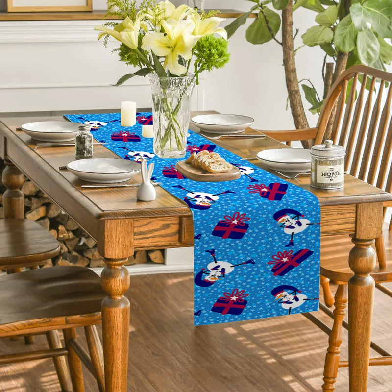 Snowman Tree Table Runner Kitchen Dining Decor by Axyaa