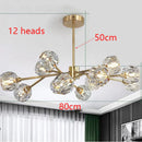 Axyaa Crystal Luxury Chandelier for Living Room, Bedroom, Dining Room - Indoor Lighting