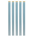 Axyaa Japanese Sushi Chopsticks Set Reusable Alloy Korean Tableware Pair.
