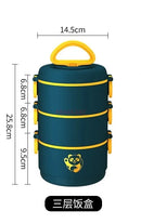 Axyaa 304 Stainless Steel Insulated Lunch Box - Student Microwave Heating Portable Container