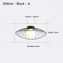 Industrial Ceiling Light Axyaa Straw Hat Glass Ball Lamp Nordic Creative Black or Gold
