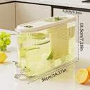 Axyaa 4L Plastic Beverage Dispenser with Faucet for Refrigerator