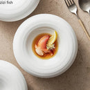 Axyaa Double Layer Ceramic Soup Plate - Restaurant Tableware