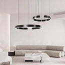 Axyaa Modern Black LED Chandelier Pendant Light for Foyer, Bar, Stairs, Indoor Luminarias