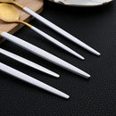 Axyaa 30-Piece Stainless Steel Matte Gold Cutlery Set & Tableware Kit