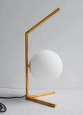 Axyaa Gold Glass Ball Table Lamp - Nordic Design LED Desk Light