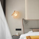 Axyaa Circular Glass Wall Lamp: Modern Nordic Style Sconce for Bedroom Hotel Porch