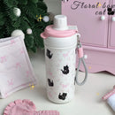 Axyaa Kawaii Cat Bow Stainless Steel Water Bottle 500ml