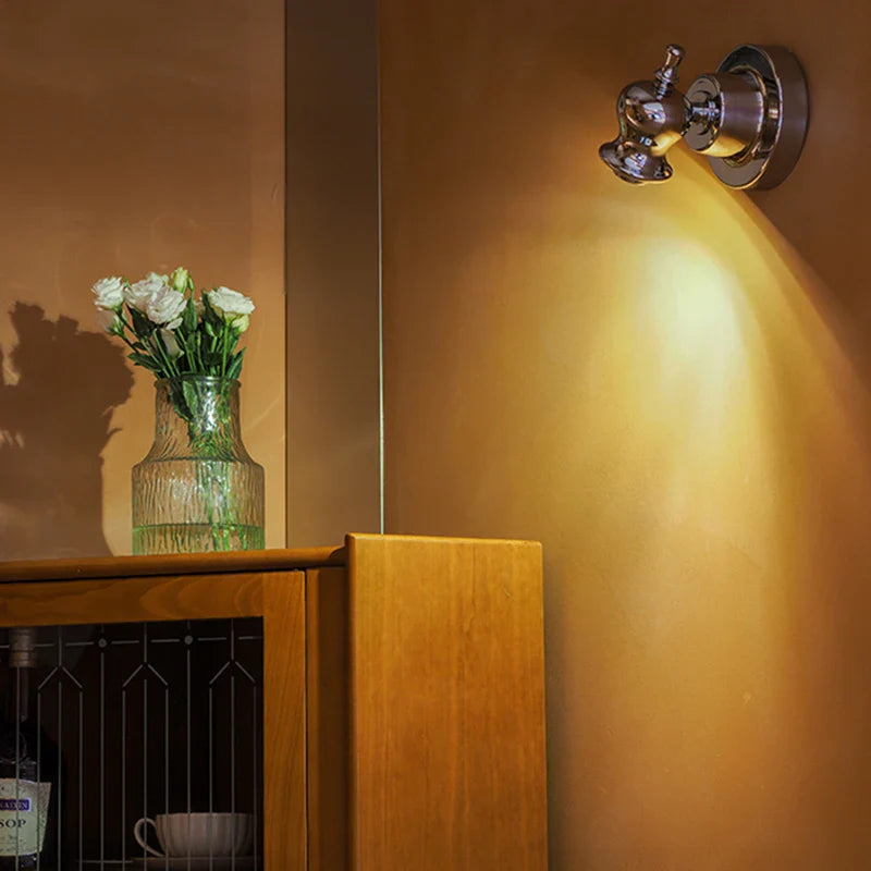 Axyaa Chrome Wall Light 3000K Sconce: Bedroom Stairs Parlor Hotel Art Deco