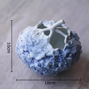 Hydrangea Ceramic Vase Axyaa Decor Artificial Floral Desk Decoration Room Aesthetic