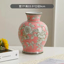 Axyaa Blue and White Porcelain Vase - Chinese Retro Flower Arrangement Home Decor