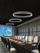 Axyaa LED Circle Pendant Light Chandelier for Living, Dining, Bedroom - Dimmable Lighting