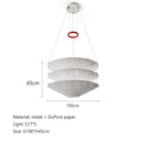 Axyaa Scandinavian Tyvek Pendant Lamp: Nordic Chandelier for Home Decor