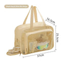 Axyaa Travel Toiletry Storage Bag: Portable PVC Organizer for Cosmetics, Toiletries & Makeup