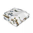 Luxury Axyaa WW2 Airplanes Throw Blanket - Warm, Fluffy Decor for Aviation Enthusiasts