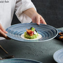 Axyaa Ceramic Shallow Plate: High Beauty Specialty Tableware