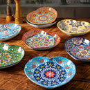 Axyaa Bohemian Ceramic Love Plate | Creative Vegetable Fruit Steak Plate | High-Value Tableware
