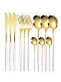 Axyaa 12pc Stainless Steel Cutlery Set - Knife, Fork, Spoon