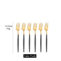 Axyaa Stainless Steel Fruit Cake Fork Set - 6Pcs