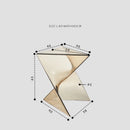 Axyaa Acrylic Geometric Design Side Table for Living Room, Sofa, Bedroom - Modern Minimalist Style