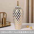 Axyaa Ceramic Vase: Electroplated Tall General Storage Jar Ornaments