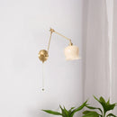 Axyaa French Cream Resin LED Wall Light with Pull Chain Switch - Vintage Copper Wandlamp