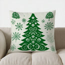 Axyaa Christmas Tree & Snowflake Pattern Pillow Cover - Sofa Bedroom Car Decor