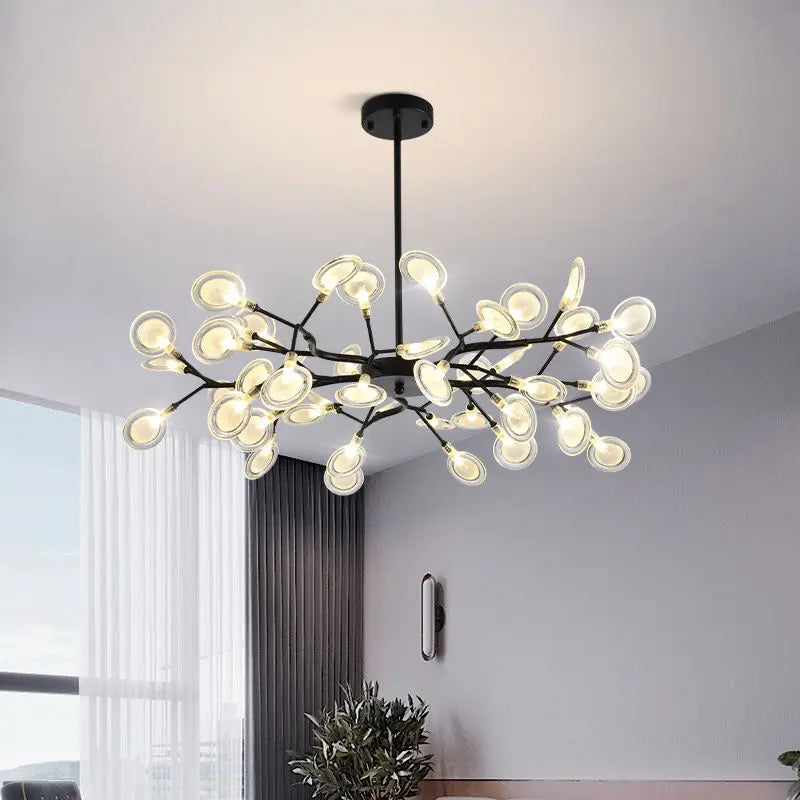 Axyaa Firefly Ceiling Chandelier: Branch Shape LED Lighting for Home Decor